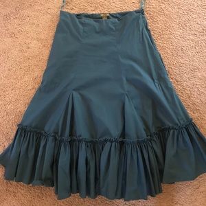 Anthropologie fei ruffle midi skirt